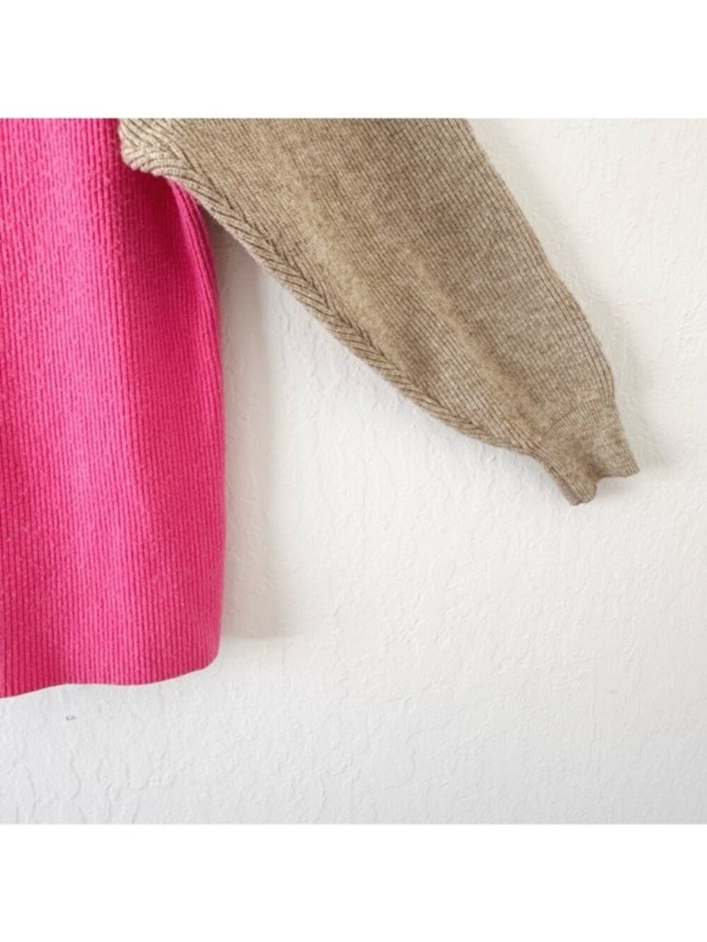 Free People Soft Structured Colorblock Turtleneck Sweater Size S - Picture 3 of 10